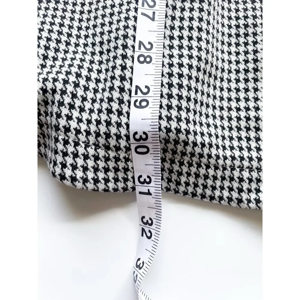 Girl's Floriane of France Black and White Houndstooth Fit & Flare Dress Size 12